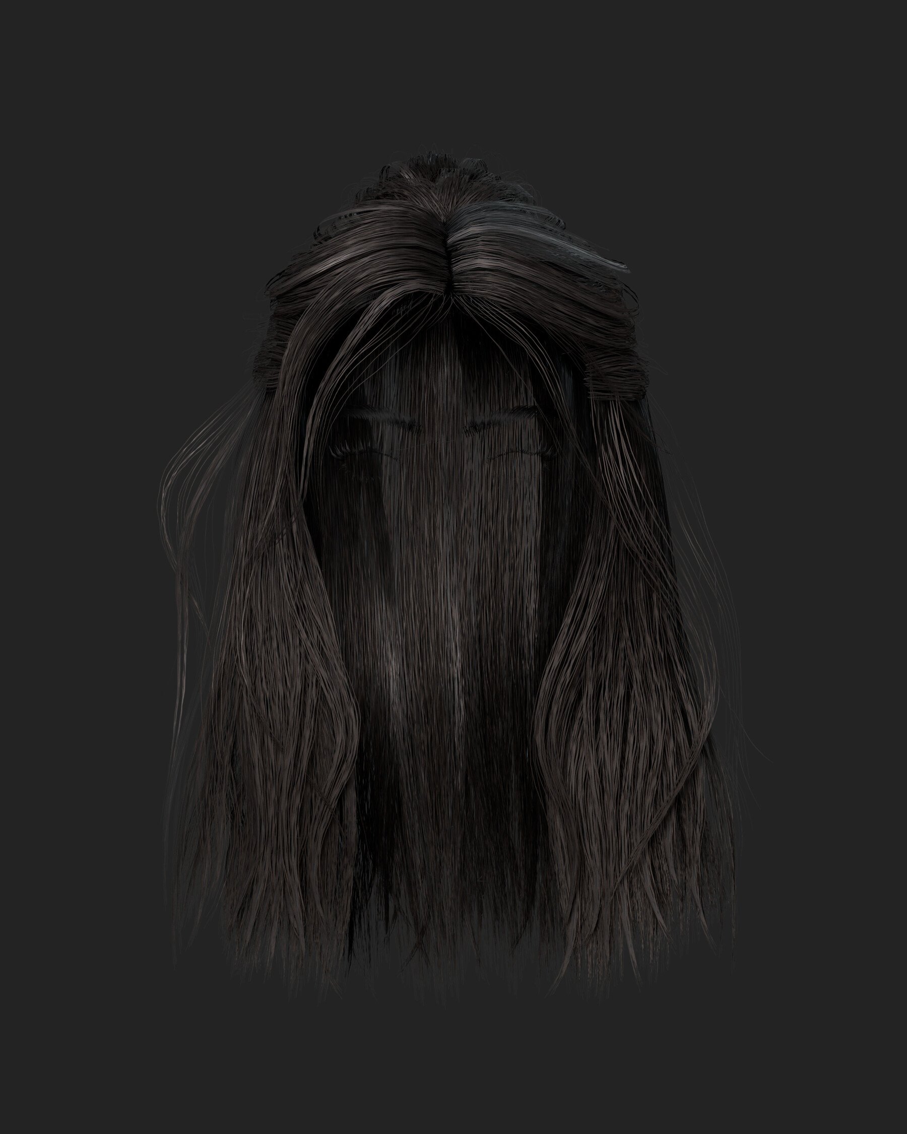 Artstation - Hair Game-ready Low Poly 