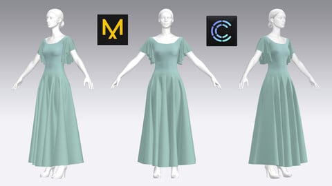 Dress Outfits MD CLO 3D ZPRJ ZPAC project files 3D model