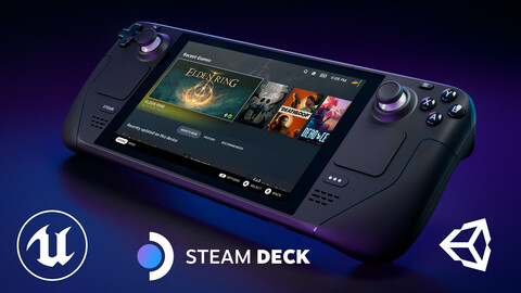 Steam Deck Console AR-VR Compatible Game Ready Low-poly 3D model