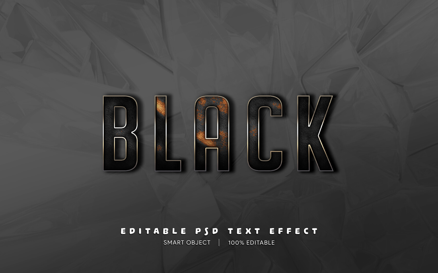 ArtStation - Black. PSD fully editable text effect. Layer style PSD ...