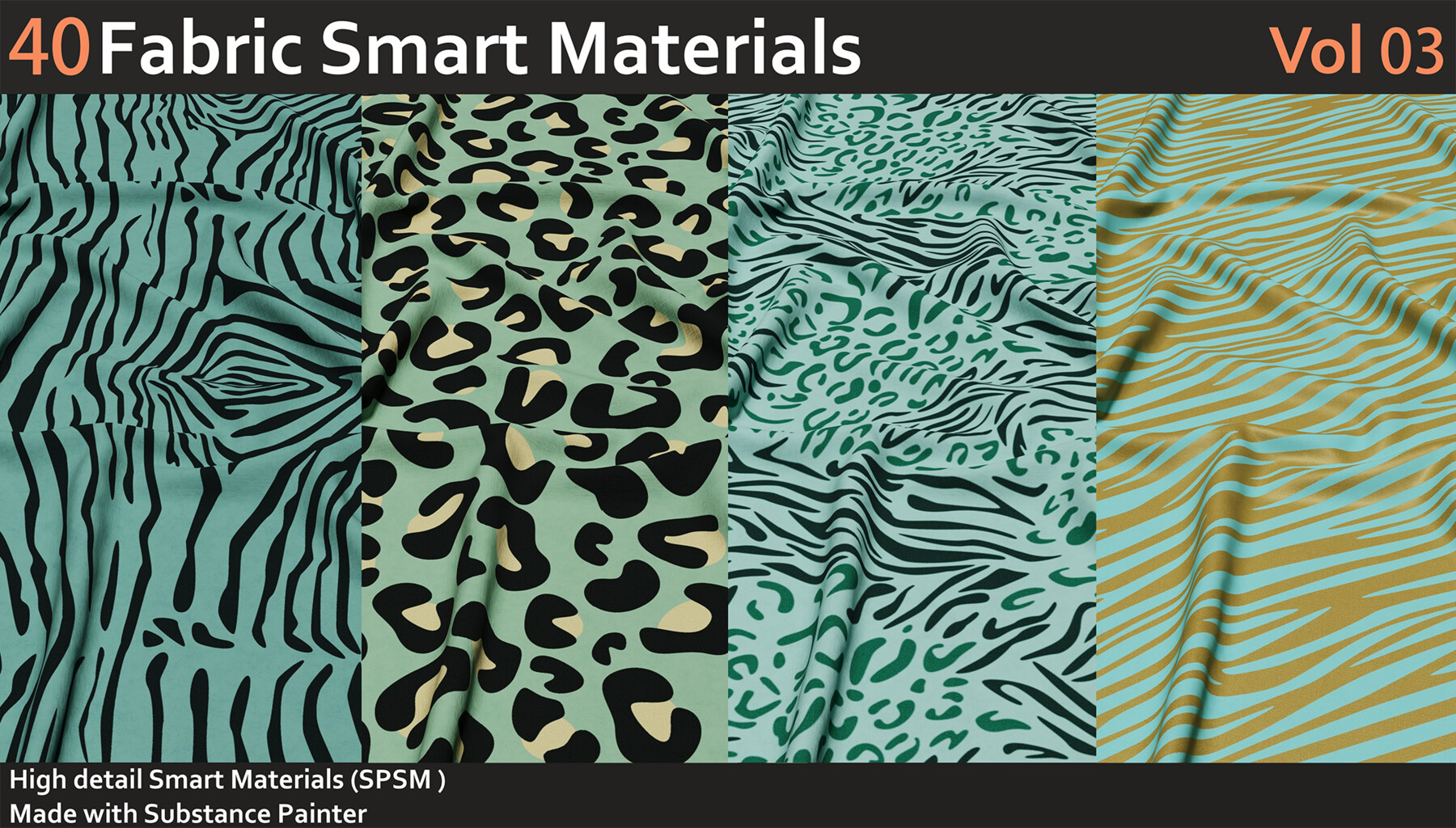 ArtStation - 40 Fabric Smart Materials (Animal skin fabric) _Vol3 ...