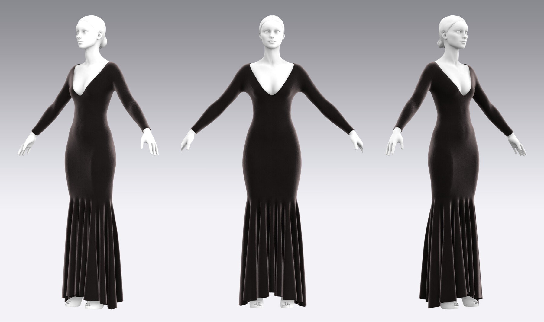 Artstation - Dress Outfits Md Clo 3d Zprj Zpac Project Files 3d Model 