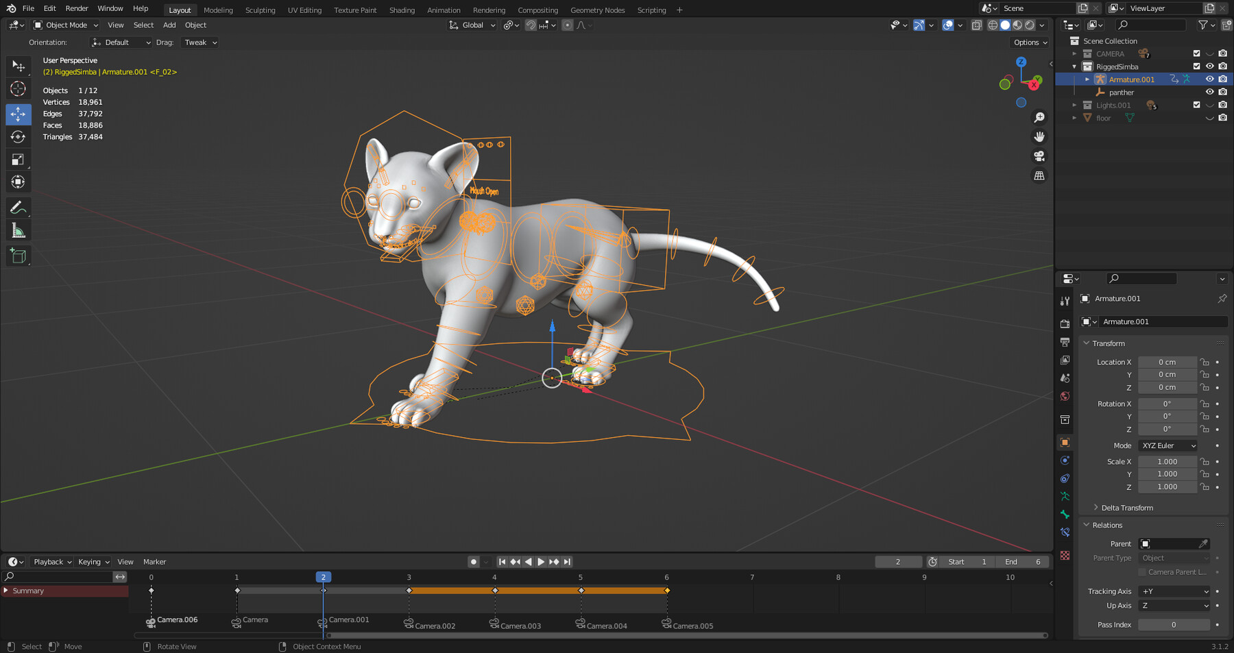 ArtStation - Fur Baby Black Panther Rigged and Animated in Unity | Game ...