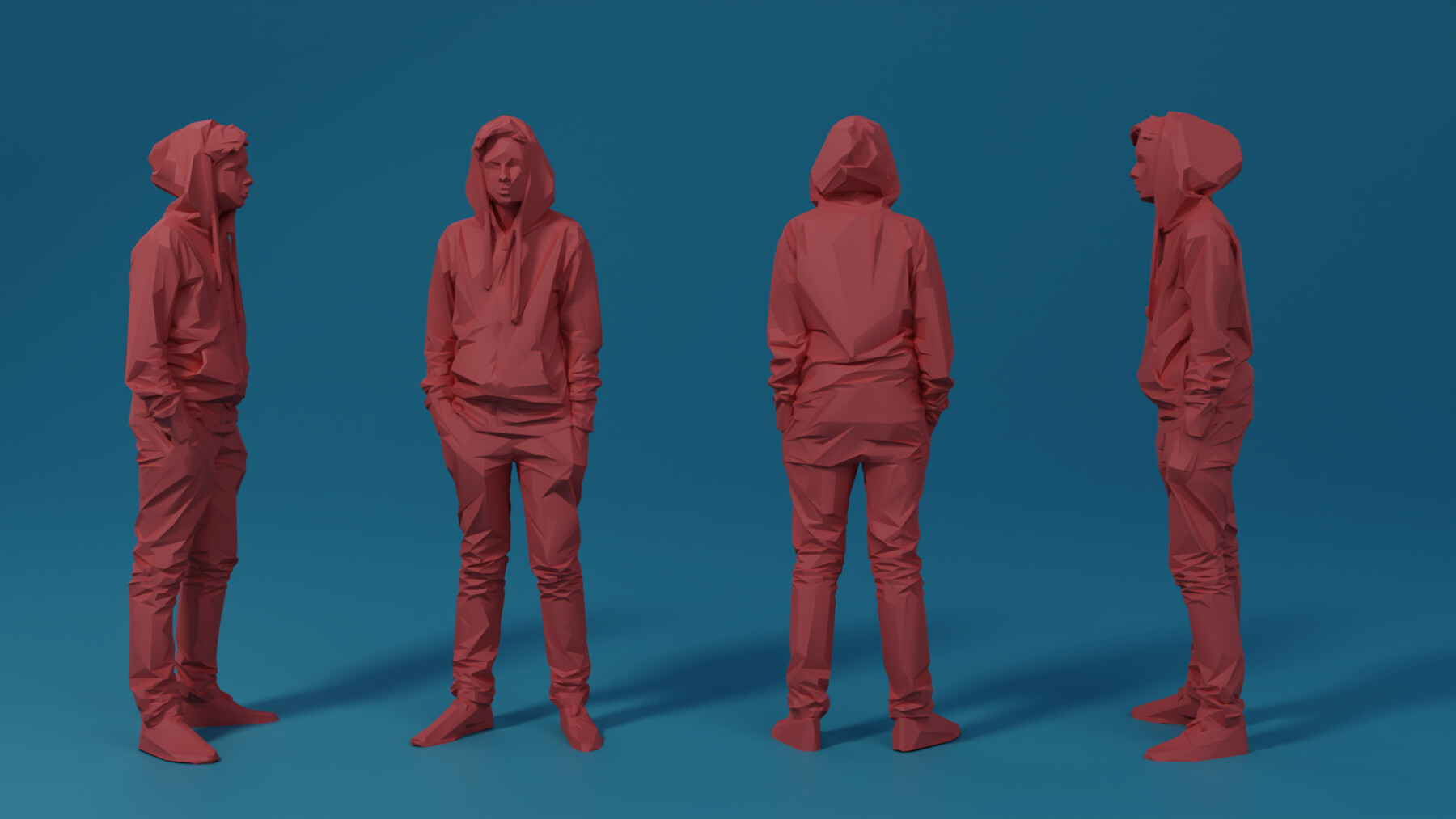 Artstation Low Poly Humans Set A 33 Models 3d Printable Resources