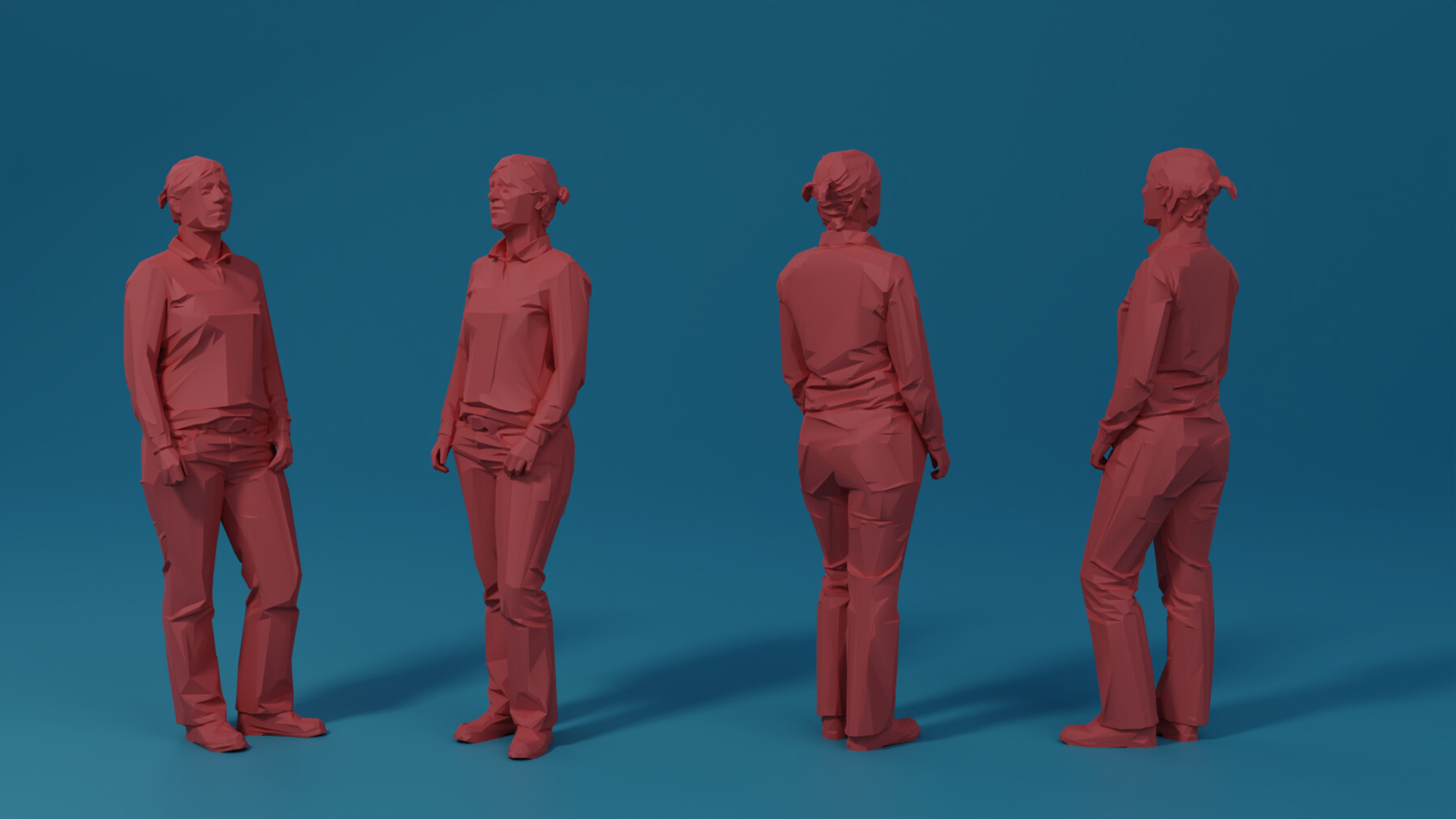 Artstation Low Poly Humans Set A 33 Models 3d Printable Resources