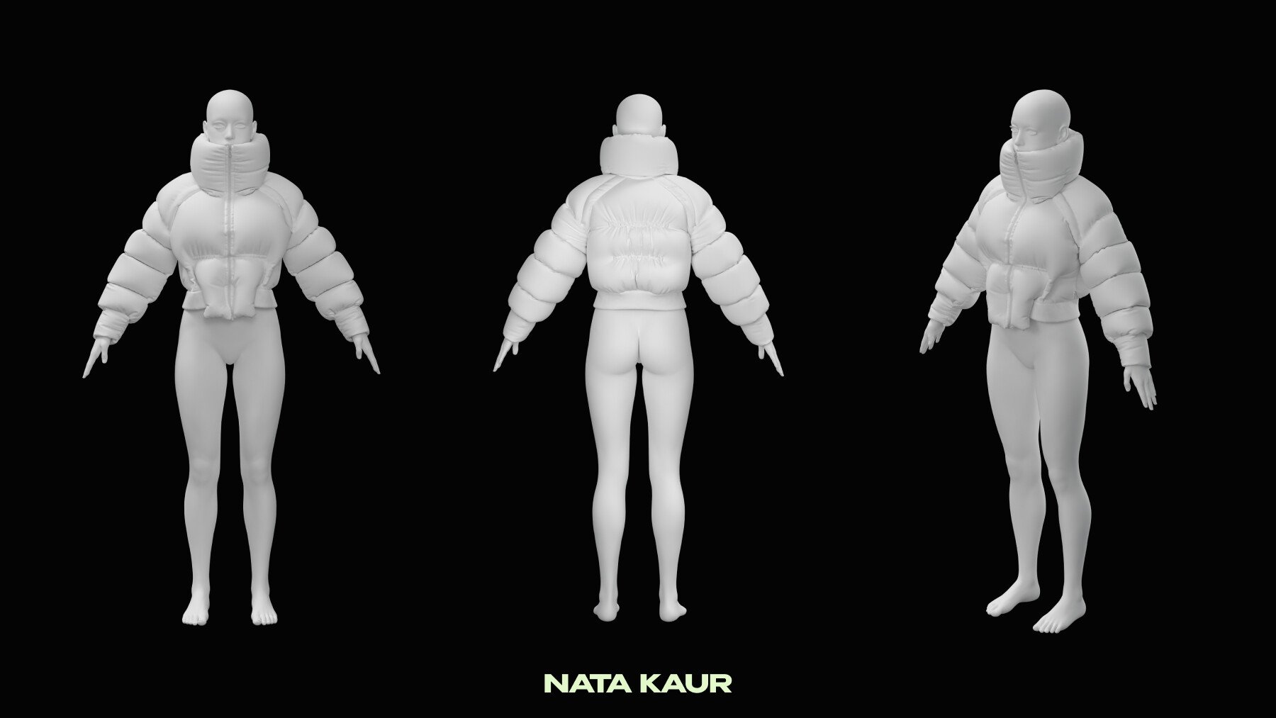 ArtStation - Streetwear Puffer Jacket #023 - Clo 3D / Marvelous