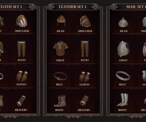 ArtStation - 500 Armor Icons vol.2 | Game Assets
