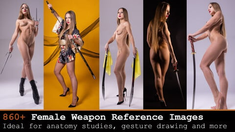 860+ Female weapon reference images
