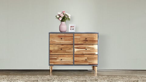Bins wooden chest of drawers 1000 GRW003C