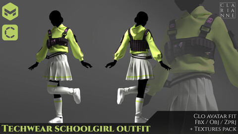 Techwear Schoolgirl Outfit
