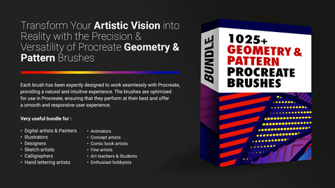 1025+ Geometry and Pattern Procreate Brushes