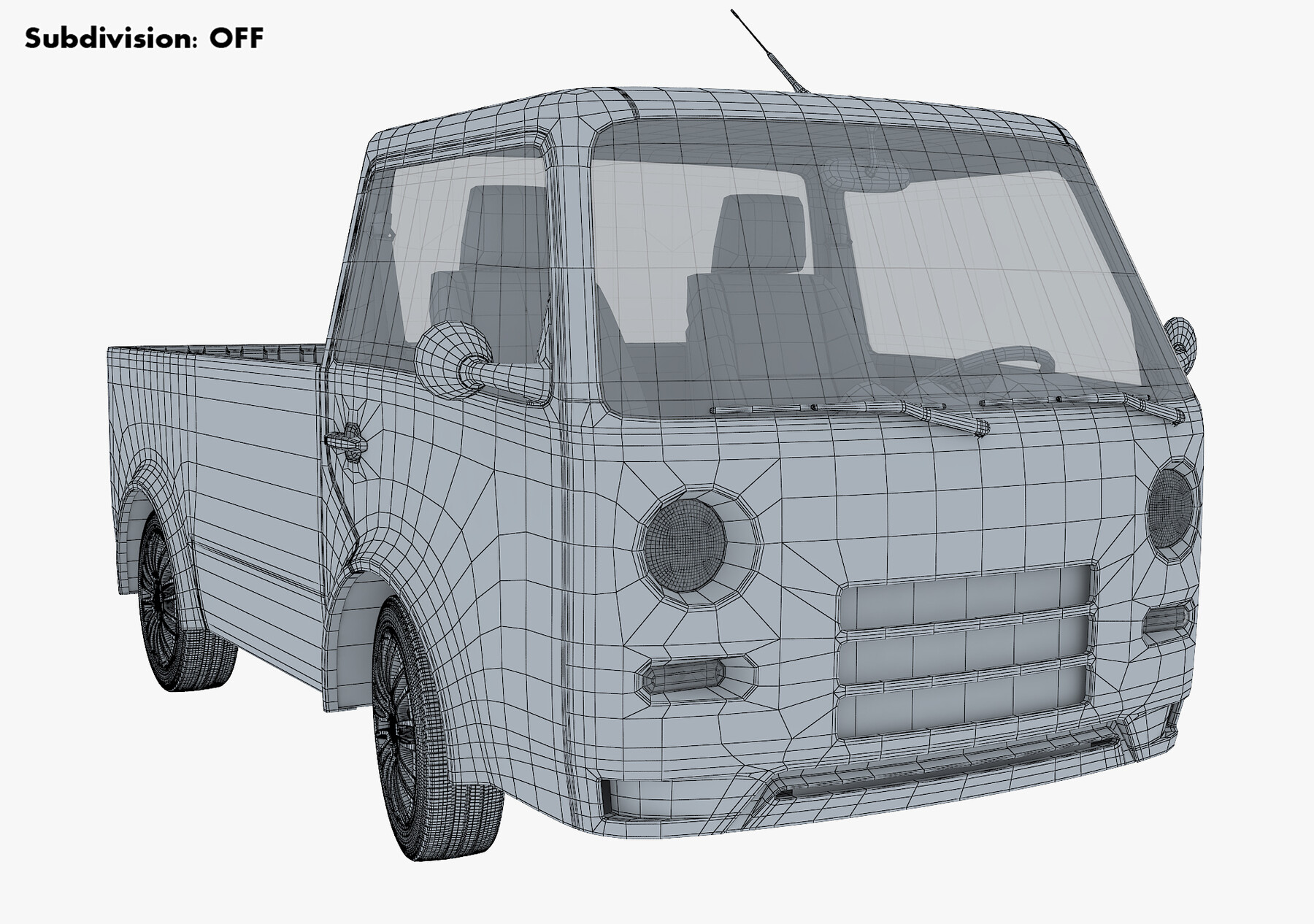 ArtStation - Kei Truck Concept Retro Style Blue | Resources