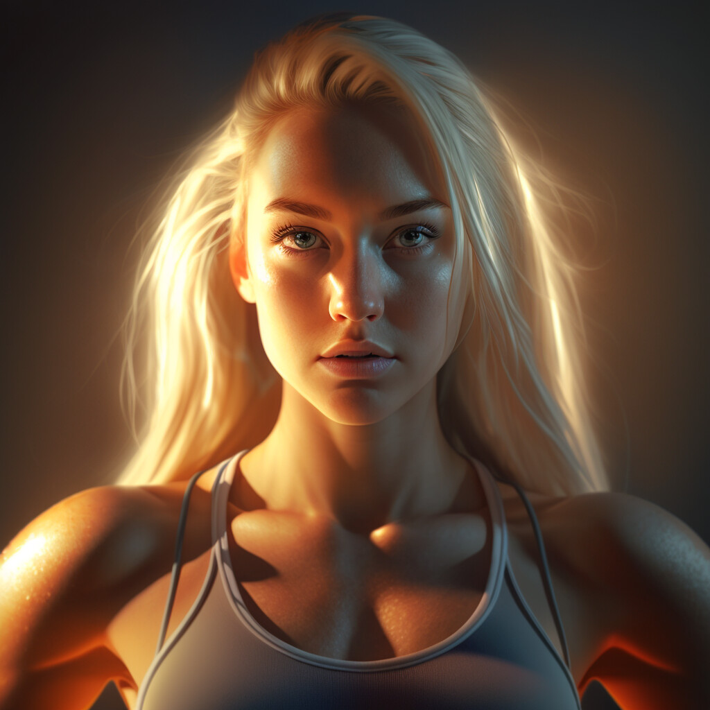 ArtStation - athletic_blonde_girl_with_pretty_face