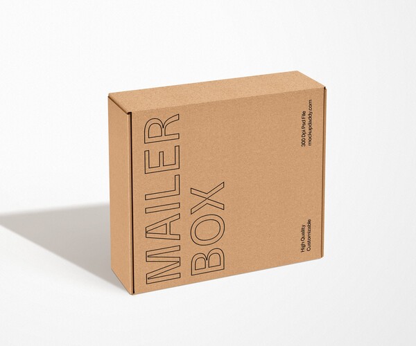 ArtStation Square Mailer Box Mockup Artworks