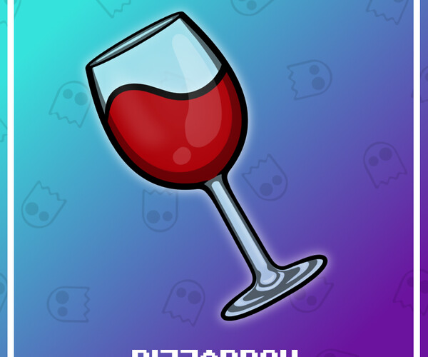 Artstation Twitch Emote Red Wine Hydrate Artworks