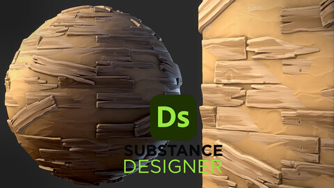 Stylized Sand and Wood - Substance 3D Designer