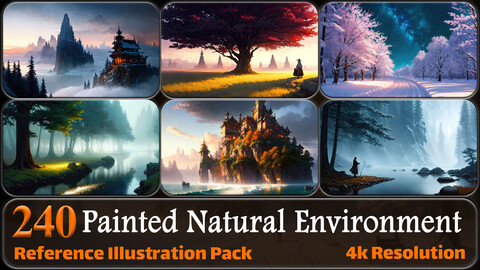 240 Painted Natural Environment Reference Pack | 4K | v.1