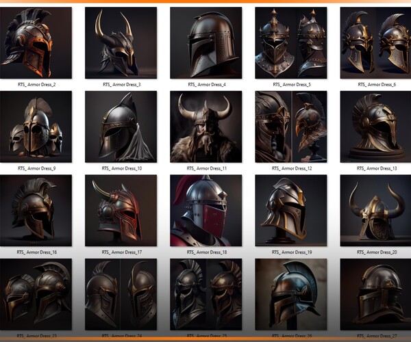 ArtStation - 333 Armor Dress Helmet Reference modeling /Designing Vol ...