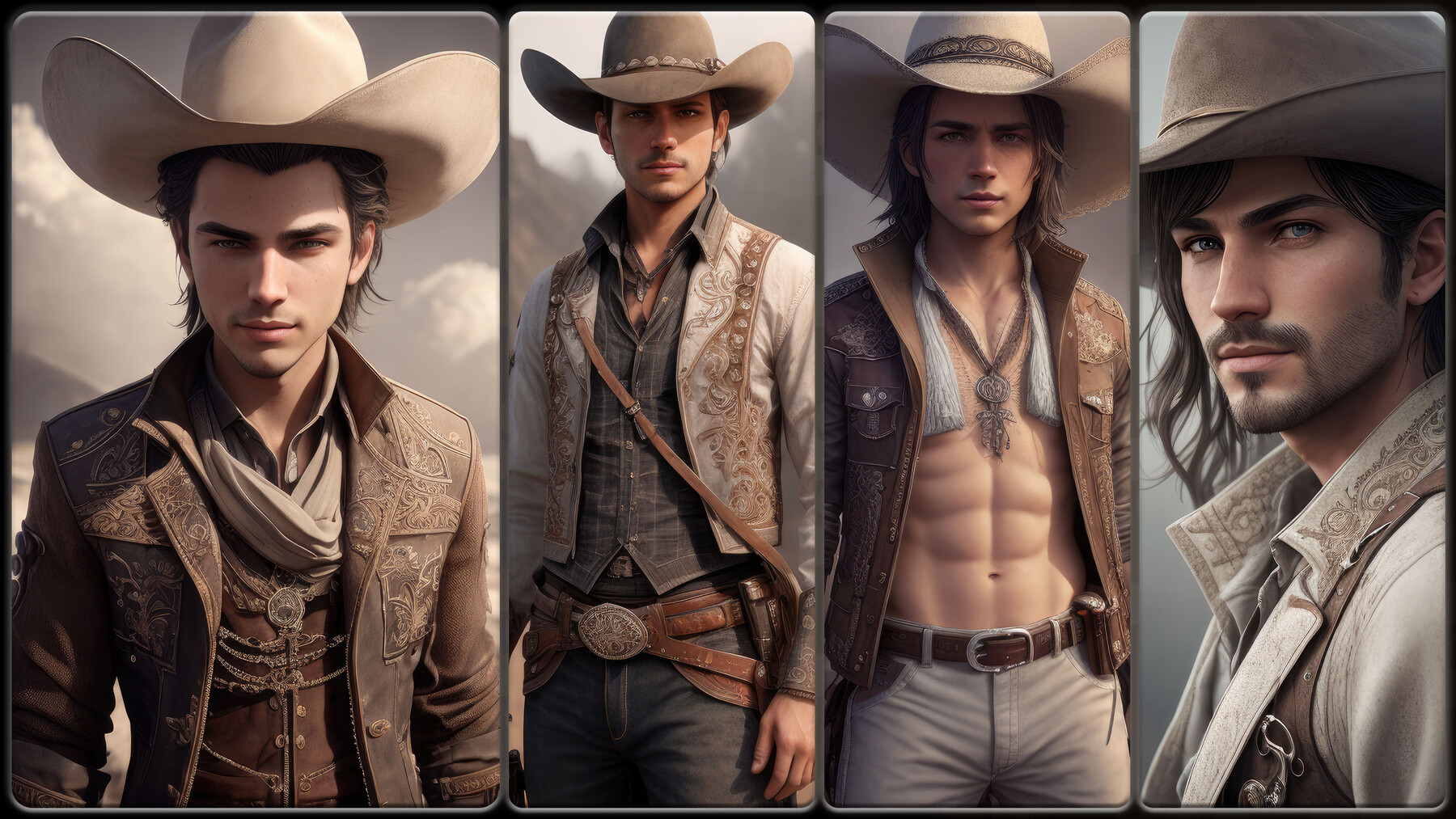 ArtStation - 330 Realistic Female Cowboy Reference Pack, 4K