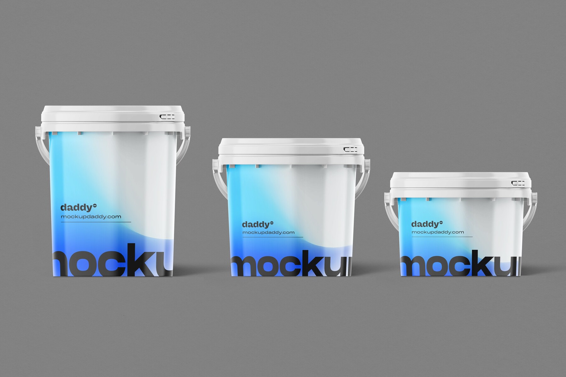 Plastic Paint Bucket Mockup 3D model