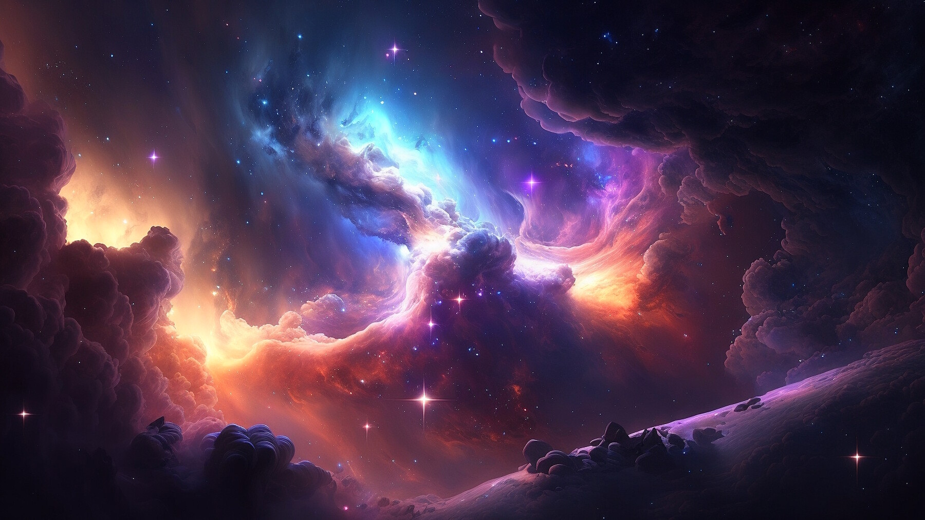 ArtStation - The scenes of galactic nebulae 50 vol. 2 | Artworks
