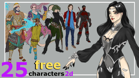 25 free 2d characters