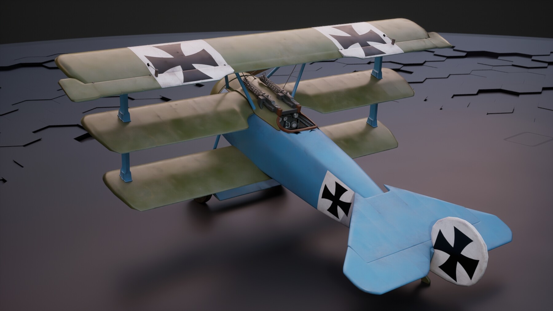 ArtStation - Fokker Dr.I - ww1 Red baron - 3d model | Resources