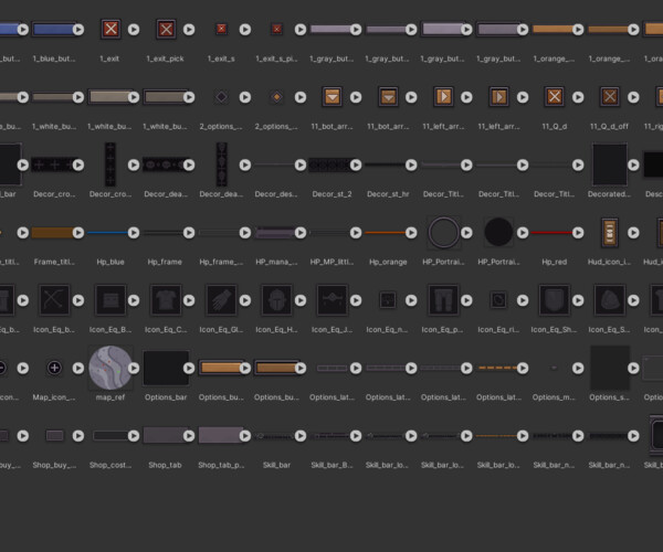 ArtStation - Dark Pixel UI | Game Assets