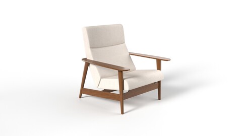 Midcentury High Back Chair - West_Elm