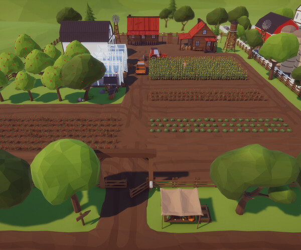 ArtStation - Low Poly Farm Pack - Asset for Unity 3D, Map and Models ...