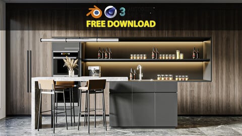 Kitchen bar model - Free Download