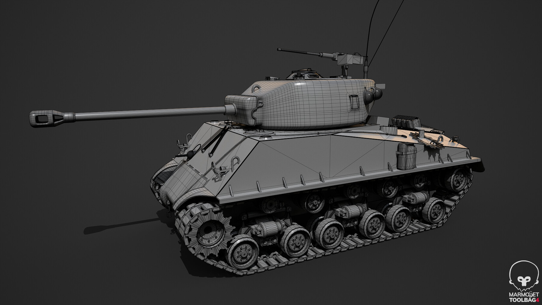 Artstation - M4a3e8 Tank 