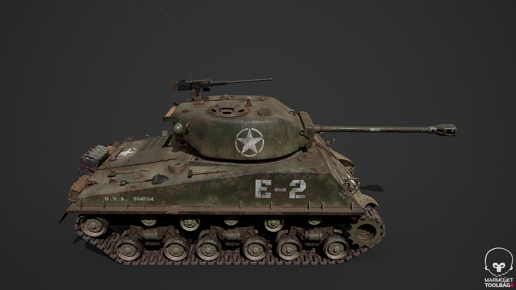 ArtStation - M4A3E8 tank | Game Assets