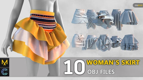 Woman Clothing / 10 Type of Skirt / Marvelous Designer VOL2