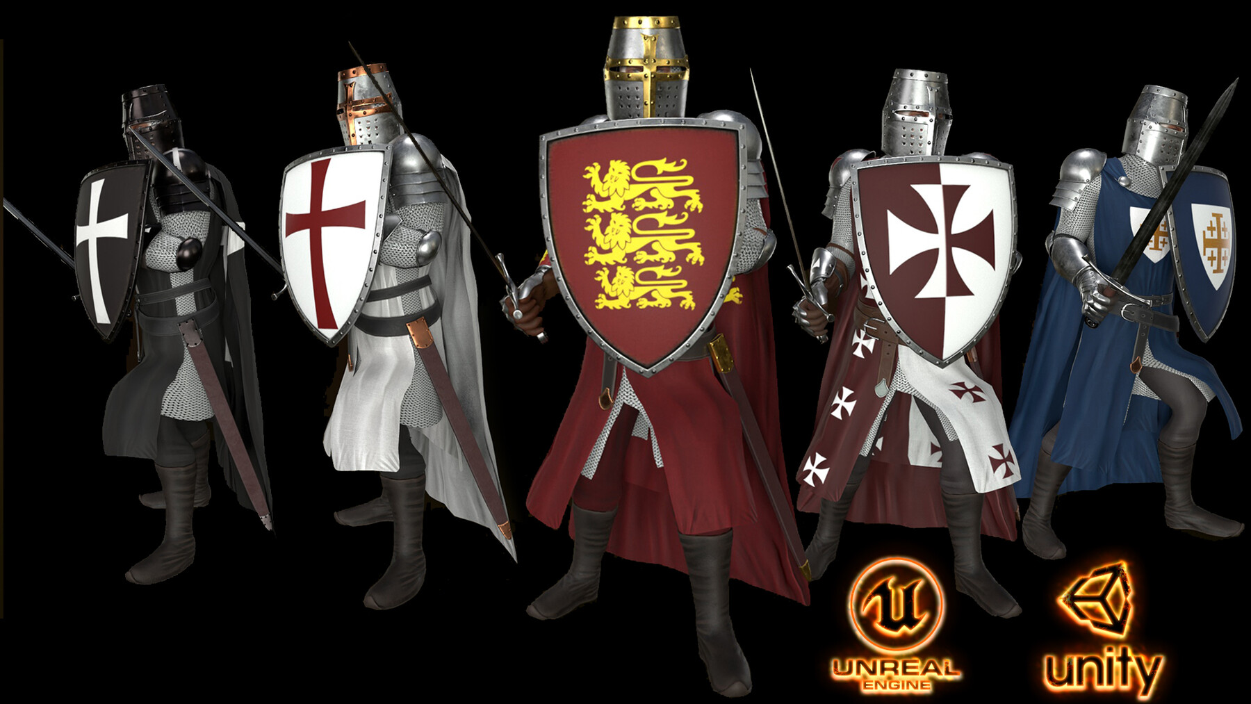 ArtStation - Low-poly Model Of The Character Knight01 | Game Assets