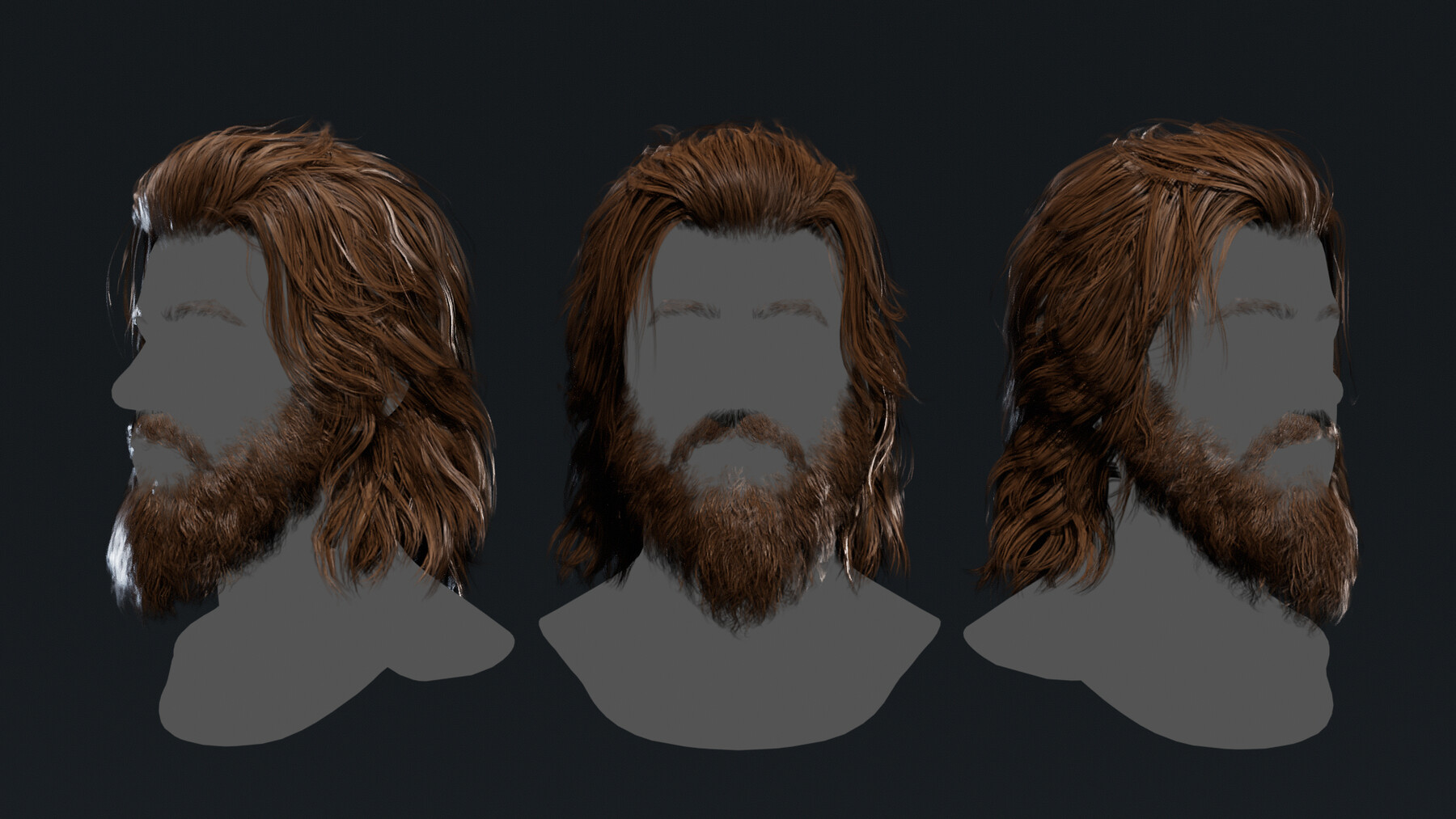 ArtStation - Real-Time Male Hairstyle + Hair Texture (Hair, Brows and