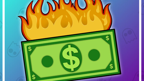 Twitch Emote: Money On Fire