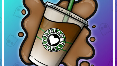 Twitch Emote: Iced Coffee Splat