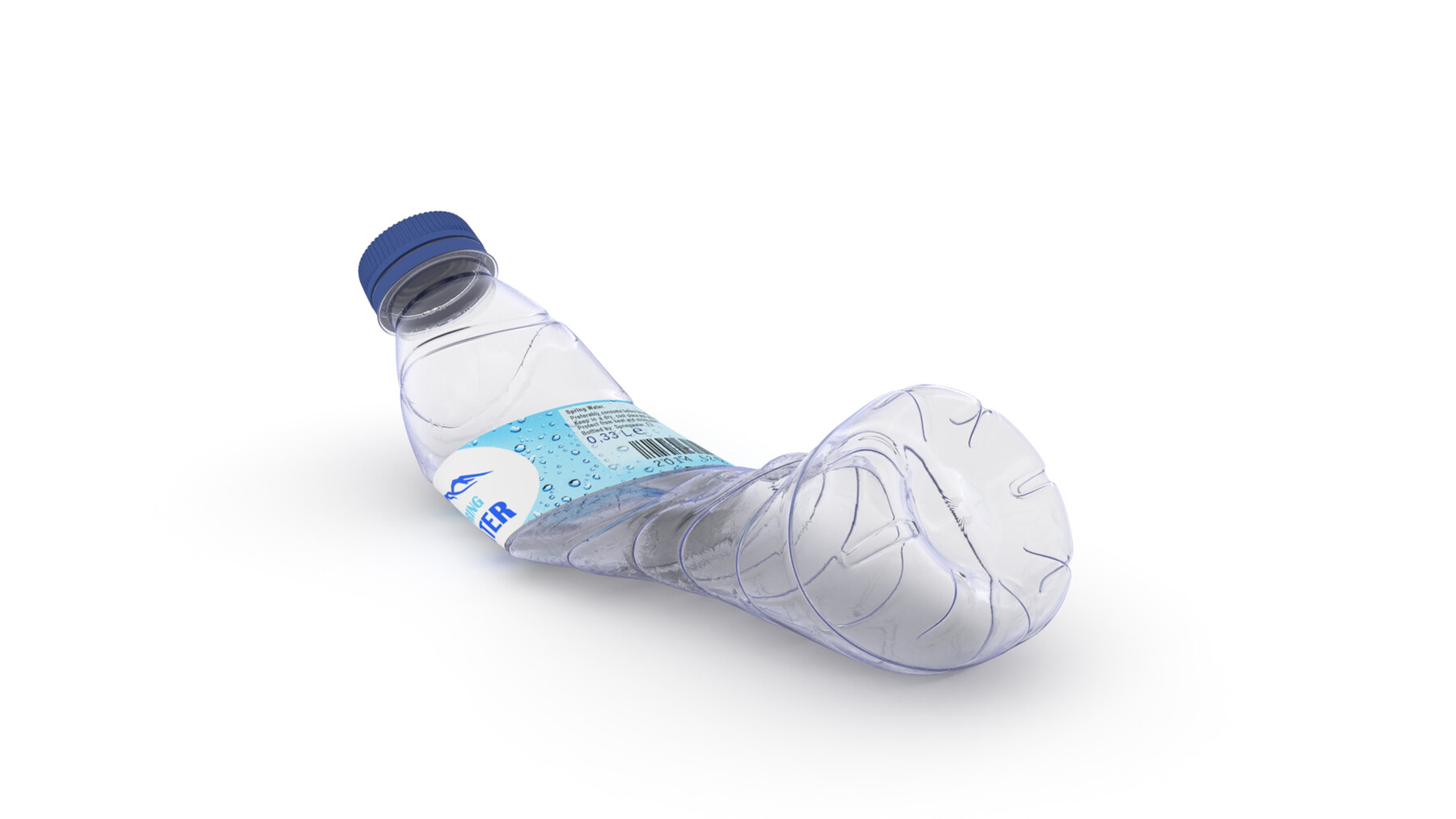 Plastic Water Bottle - 3D Model by Davor