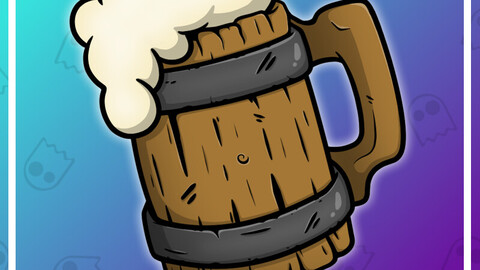 Twitch Emote: Beer Mug Wooden