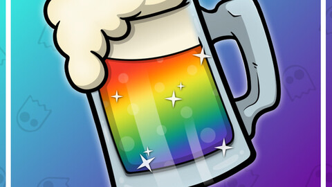 Twitch Emote: Rainbow Beer