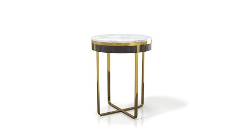 Round End Table Dark