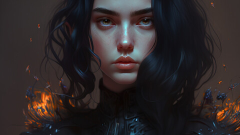 ArtStation - Dark Beauty: A Gothic Portrait 1 | Artworks