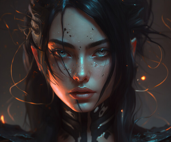 ArtStation - Dark Beauty: A Gothic Portrait 4 | Artworks