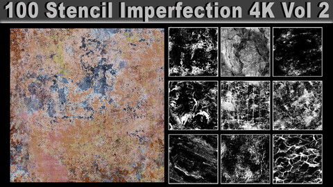 100 Stencil Imperfection 4K Vol 2