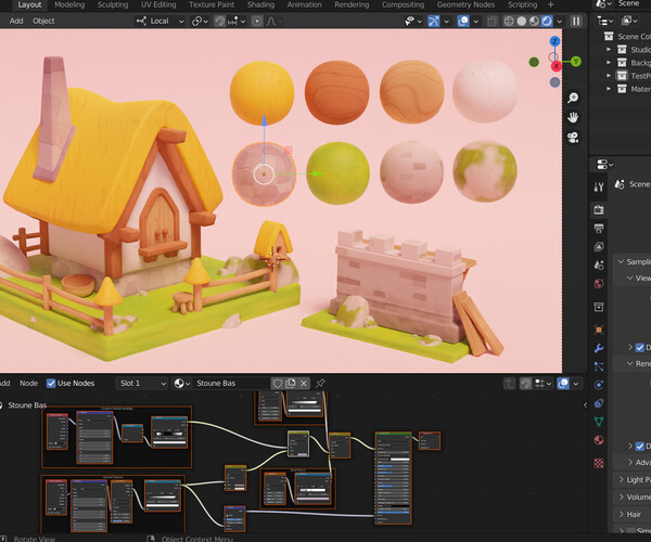 ArtStation Procedural Materials for Blender Game Assets