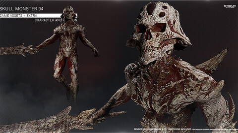 Skull Monster 04 - Game Assets + Extra