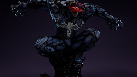 Venom january Statue 3D print model