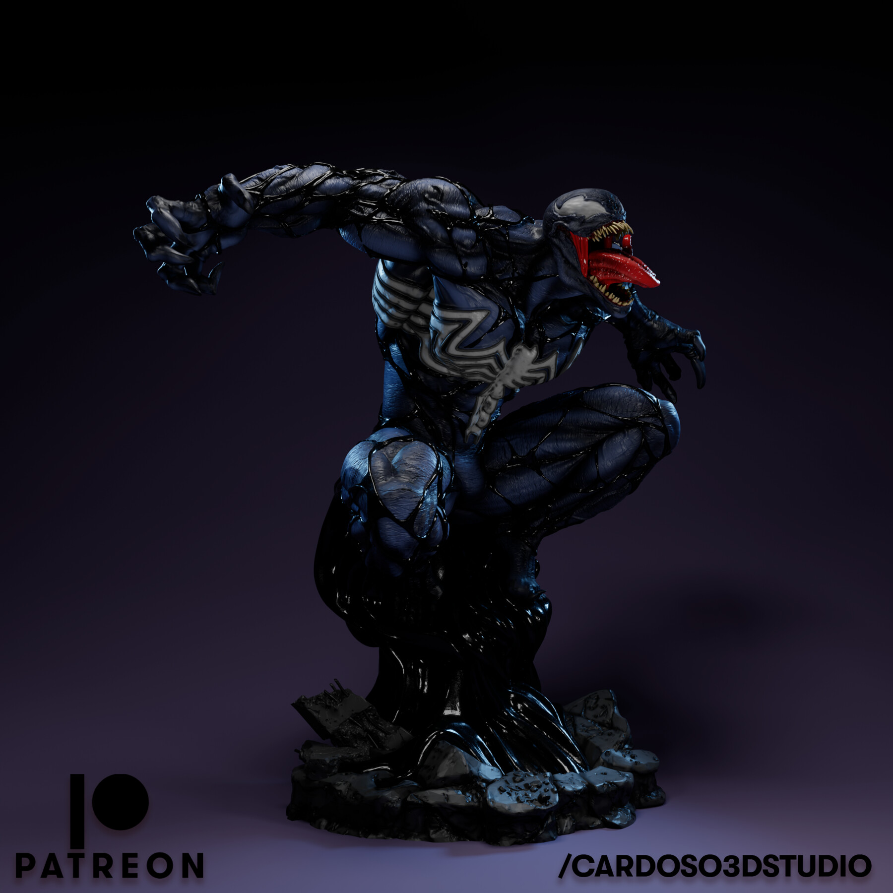 Venom january Statue 3D print model