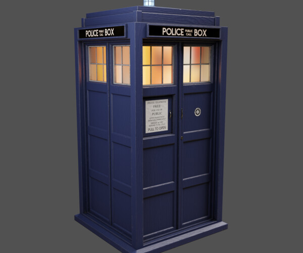 ArtStation - 2010 Tardis Exterior [Doctor Who] (.blend/.fbx) | Resources
